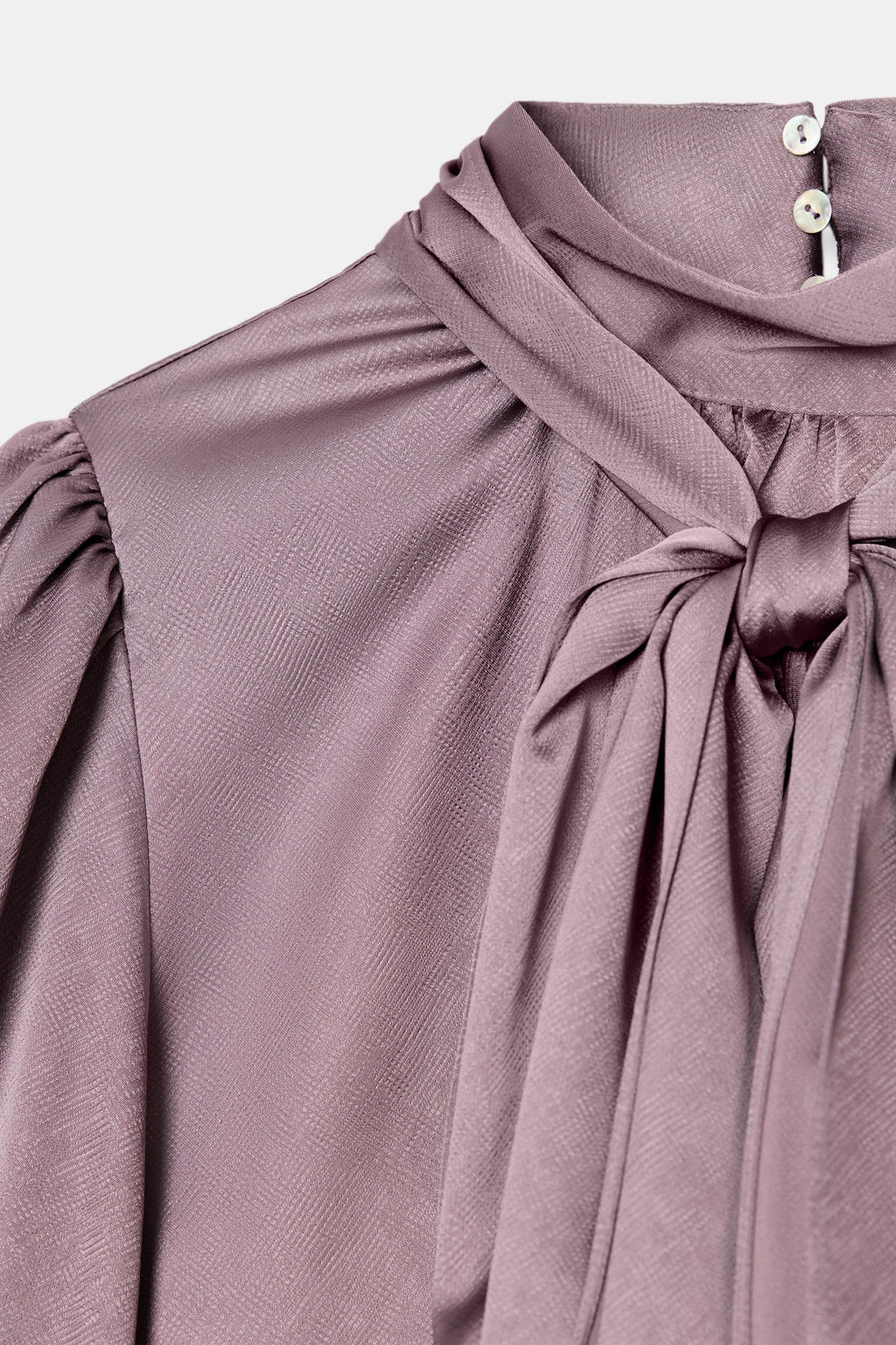 SATIN SHIRT WITH BOW - Zara фото 10