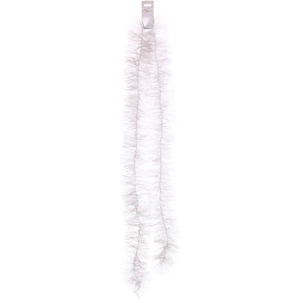 Цена за 10 шт. Мишура 2 м 11 см "Хлопья снега", Белый