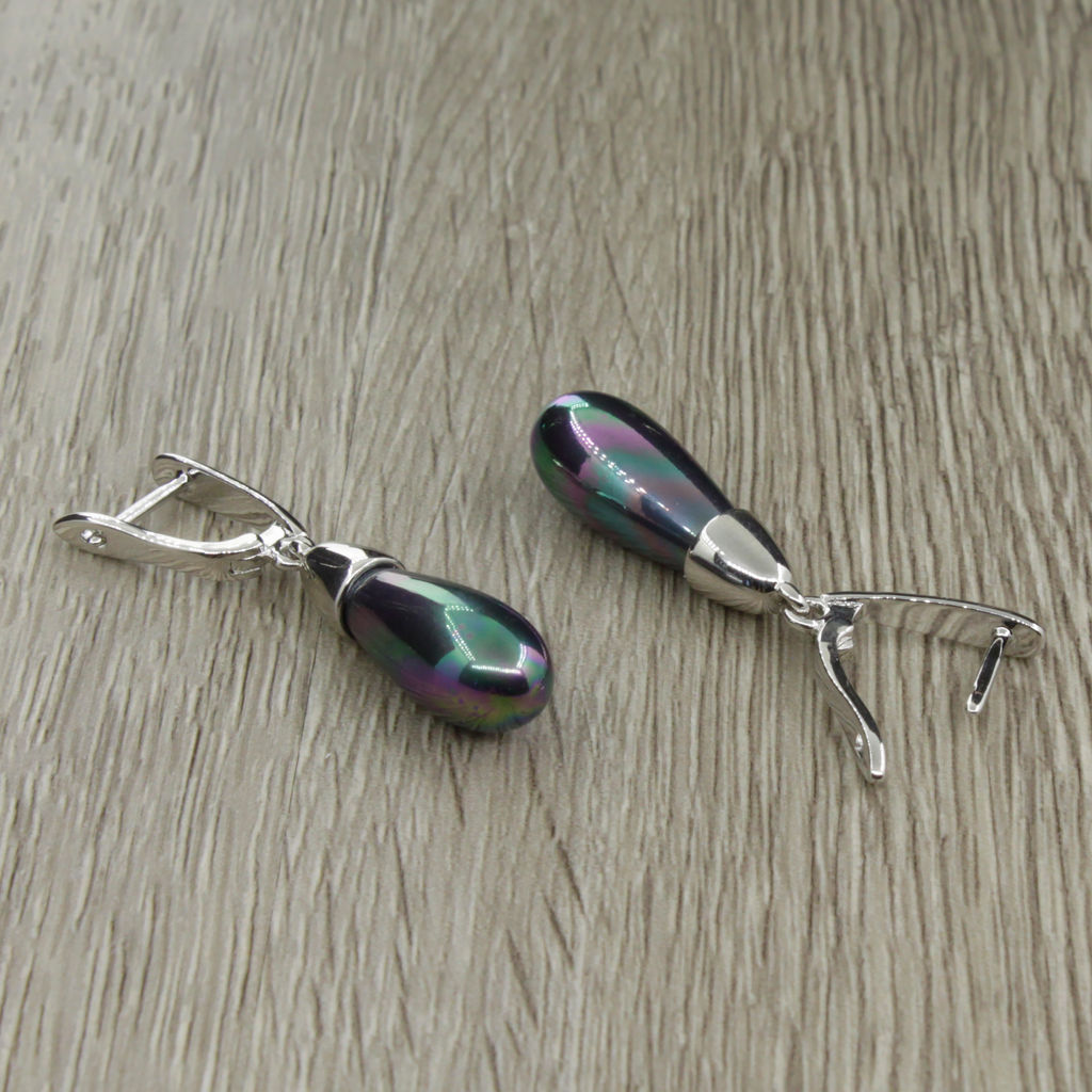 Серьги Каппи майорка черная - Agat77 фото 2