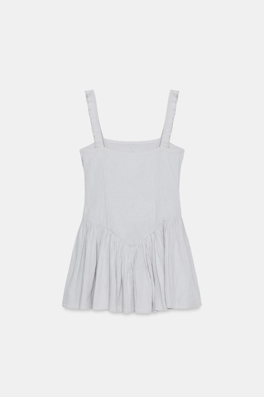 VESTIDO CORTO BORDADOS VOLUMEN / az-empolvado - Zara фото 6