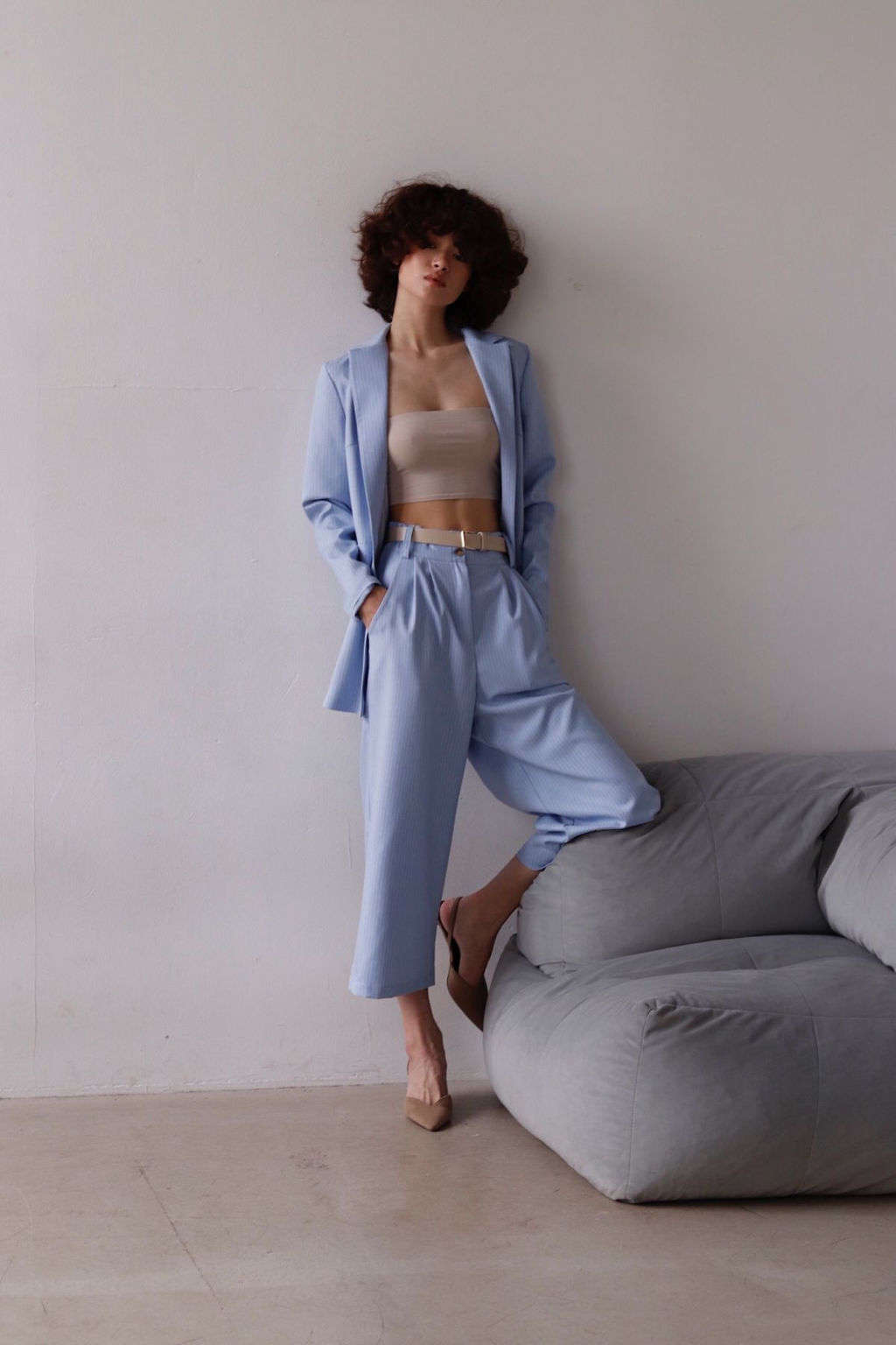 12358 Кюлоты голубые в полоску - Martichelli фото 4