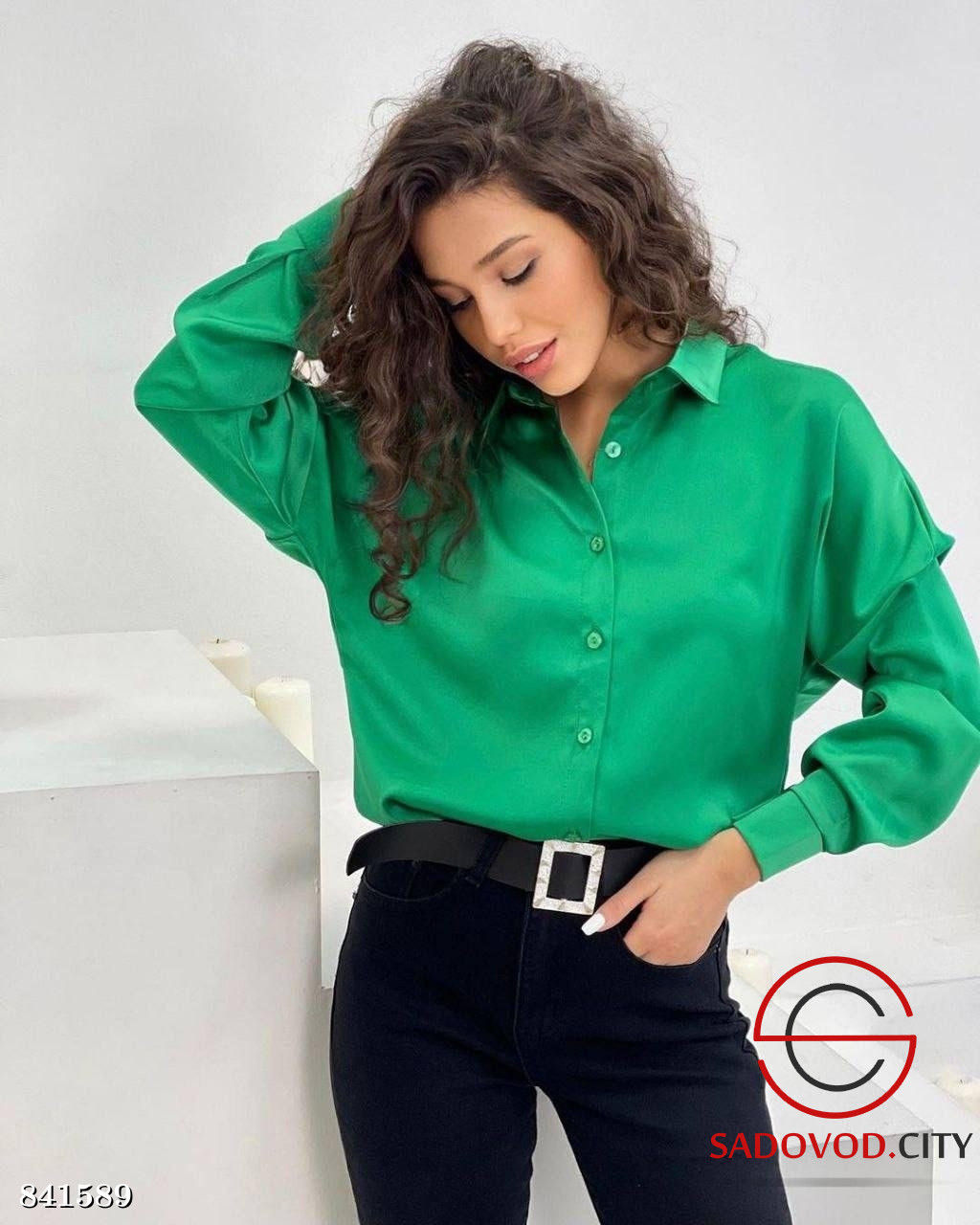 Рубашка женская однотонная
