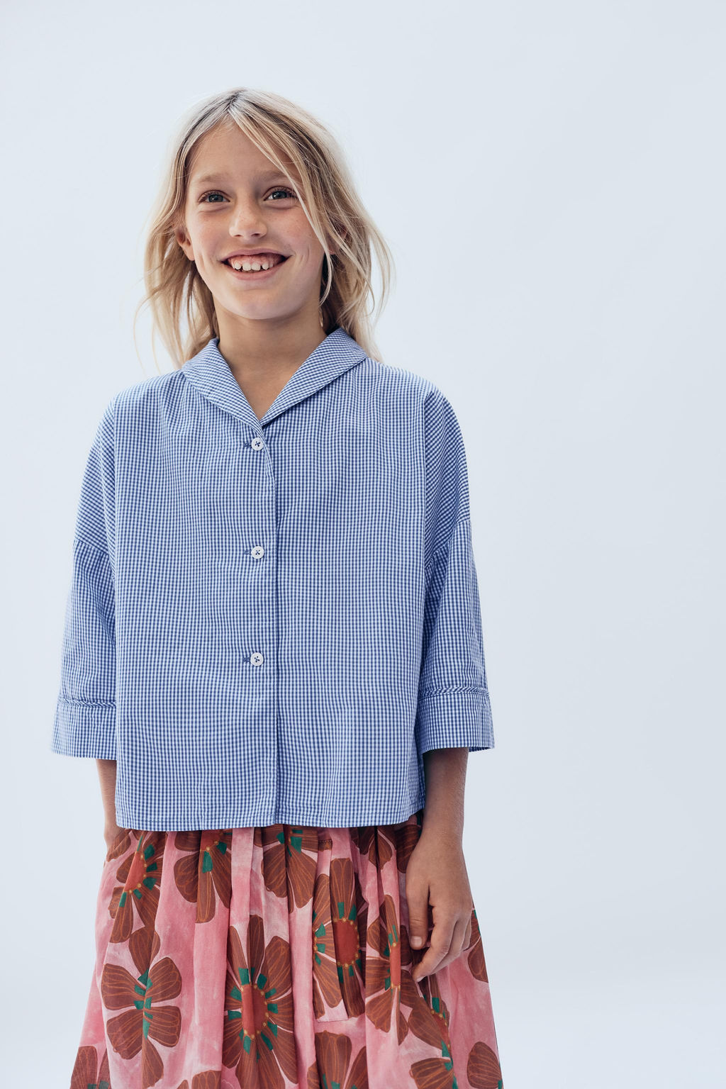 6-14 A?OS/ CAMISA CUADRO VICHY LIMITED EDITION / Azul - Zara фото 6