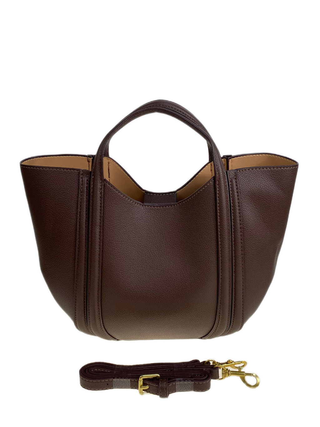 Женская сумка из искусственной кожи, цвет шоколад - Greta фото 2
