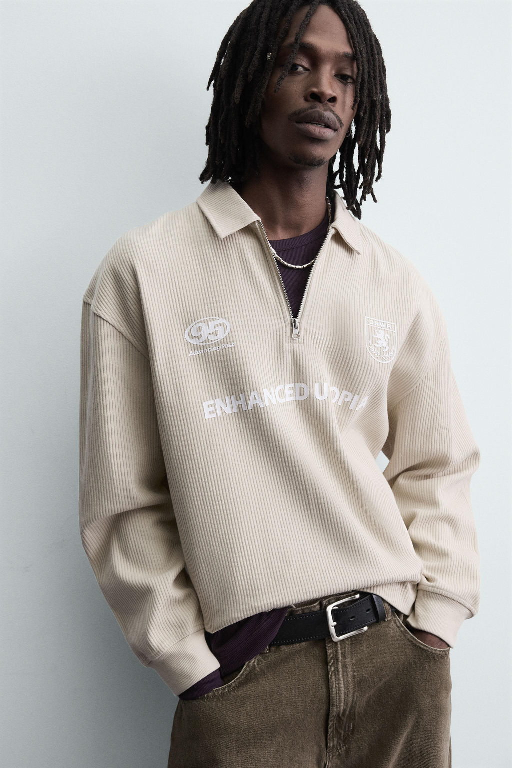 CABLE KNIT TEXTURED POLO SHIRT - Zara фото 5