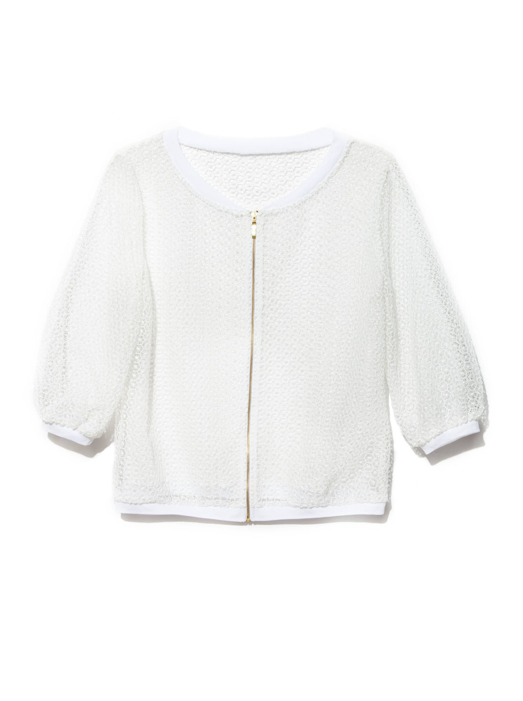 CONTE Ультрамодный бомбер из кружева с рукавами ? LJ 895 off-white - Conte elegant фото 5