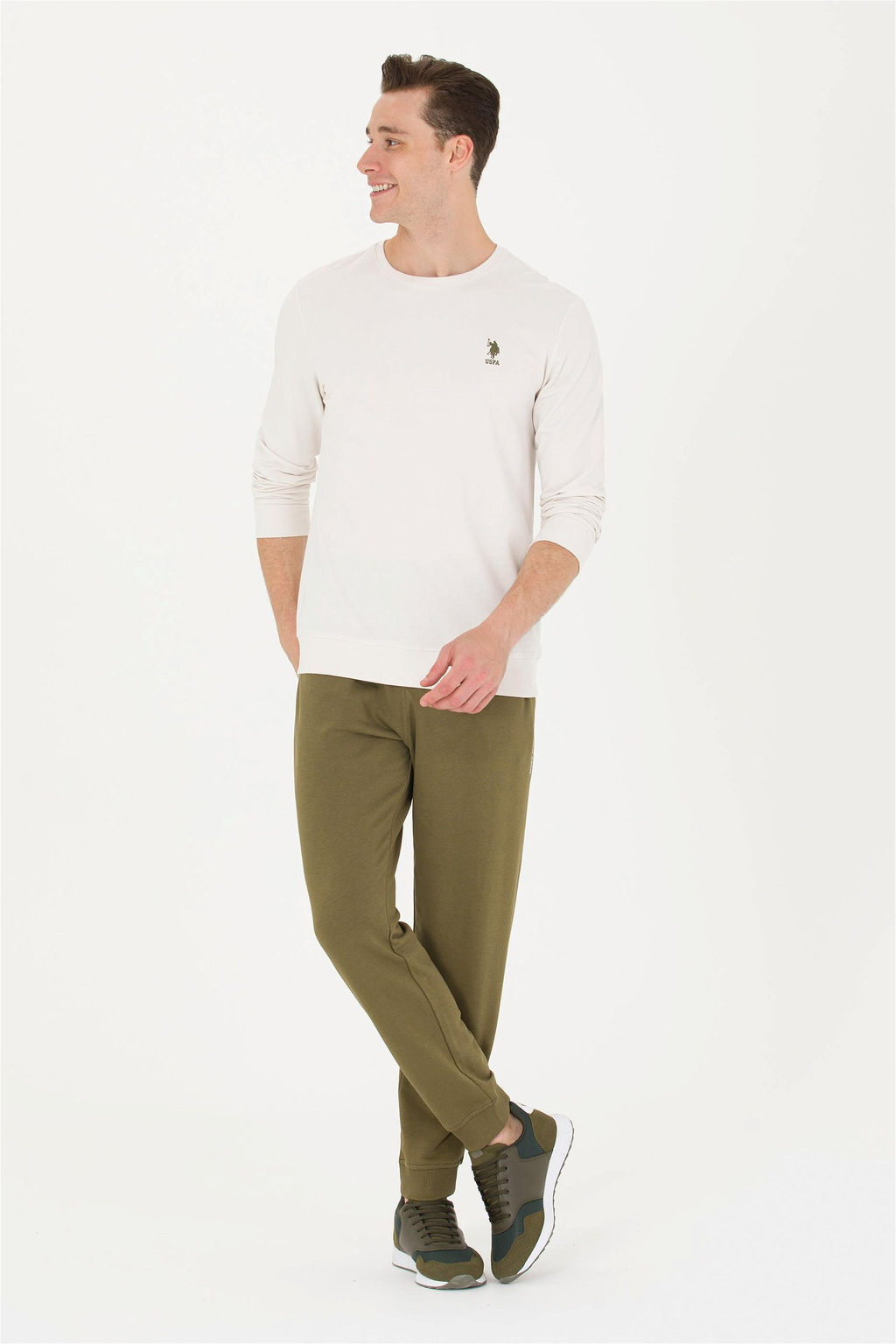 U. S. Polo Assn Мужские спортивные штаны цвета хаки - U.s. polo assn фото 7