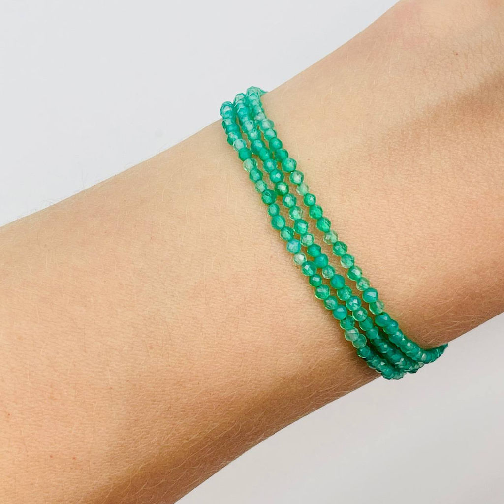 Бусины для украшений из зеленого Агата тон. (170 бусин)