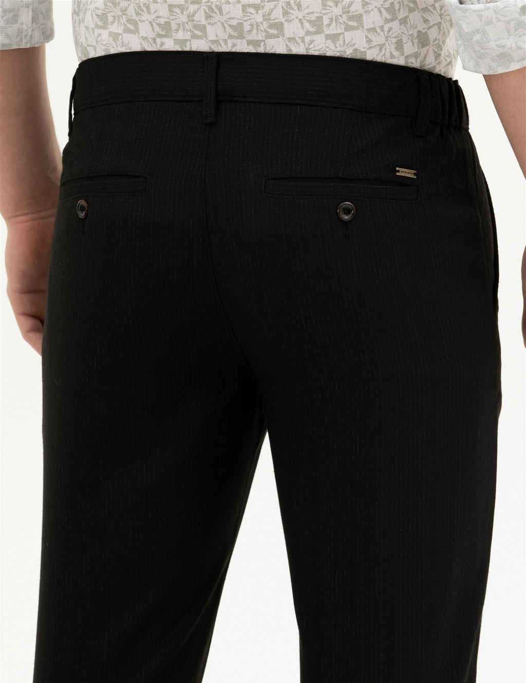 Siyah Slim Fit Kanvas Pantolon - Pierre cardin фото 7