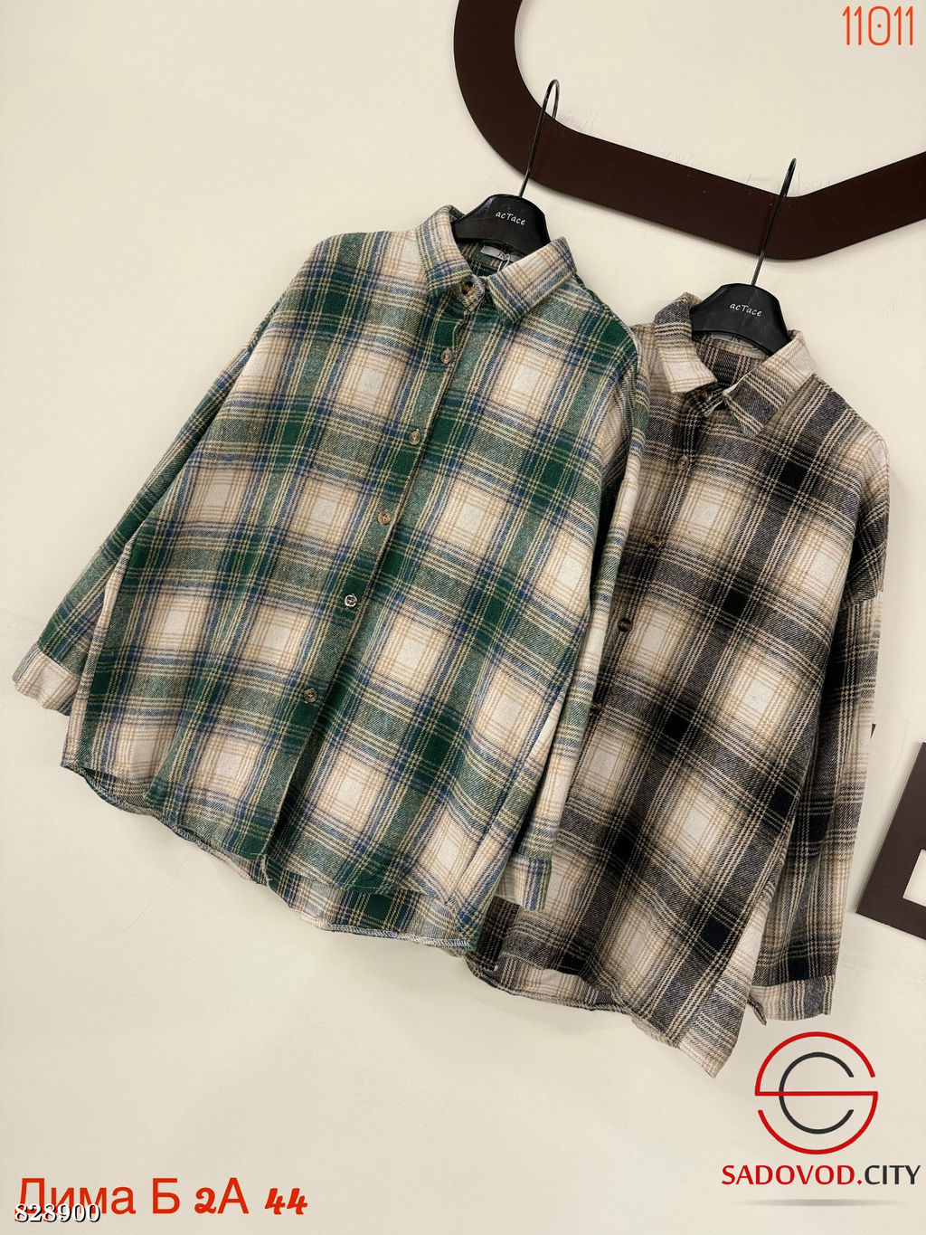 Рубашка женская в клетку