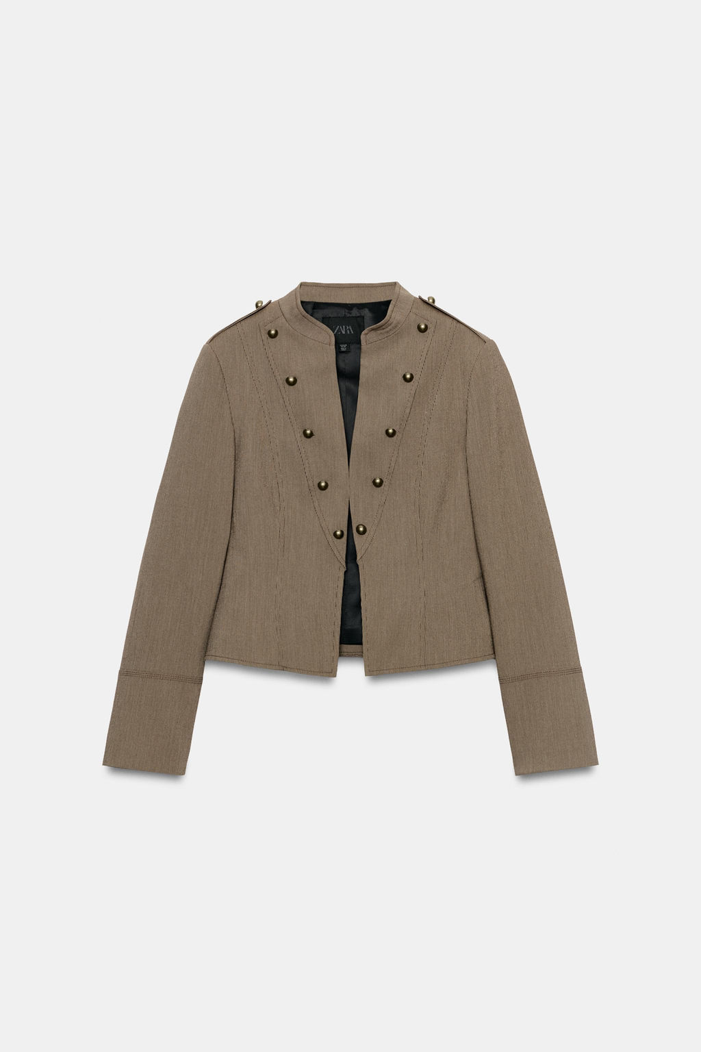 BLAZER CORTA BOTONES / marr?n vigor? - Zara фото 2