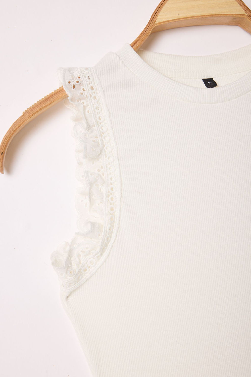 Ekru Fitted/Vucuda Oturan F?rf?rl? Fitilli Esnek Orme Bluz TWOSS25BZ00237 - Trendyolmilla фото 7