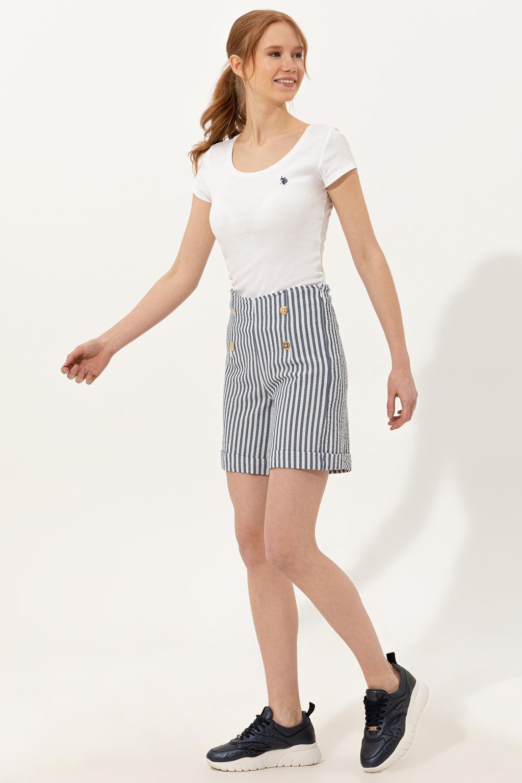 U. S. Polo Assn Женские темно-синие плетеные бермуды-капри - U.s. polo assn фото 10