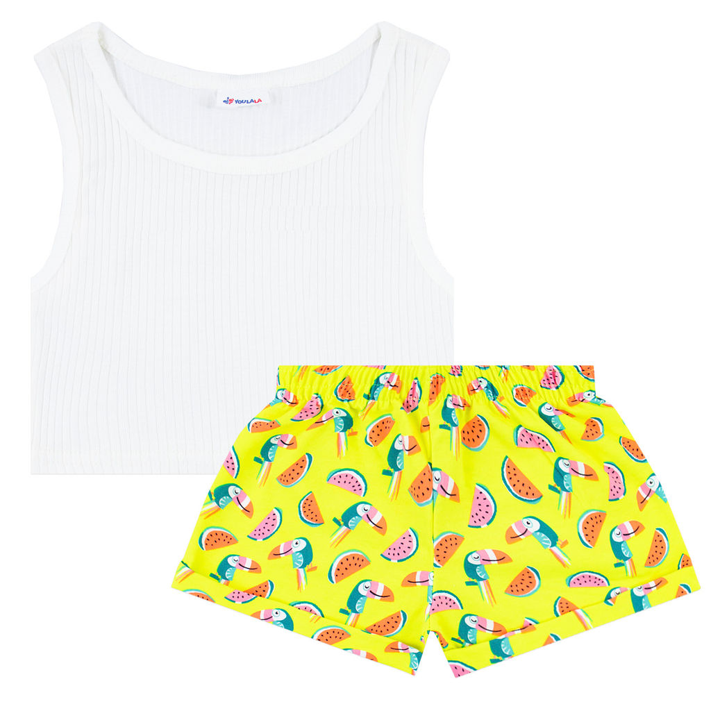 Комплект топ рибана, шорты 2х нитка петля 7040900101 - Youlala фото 5