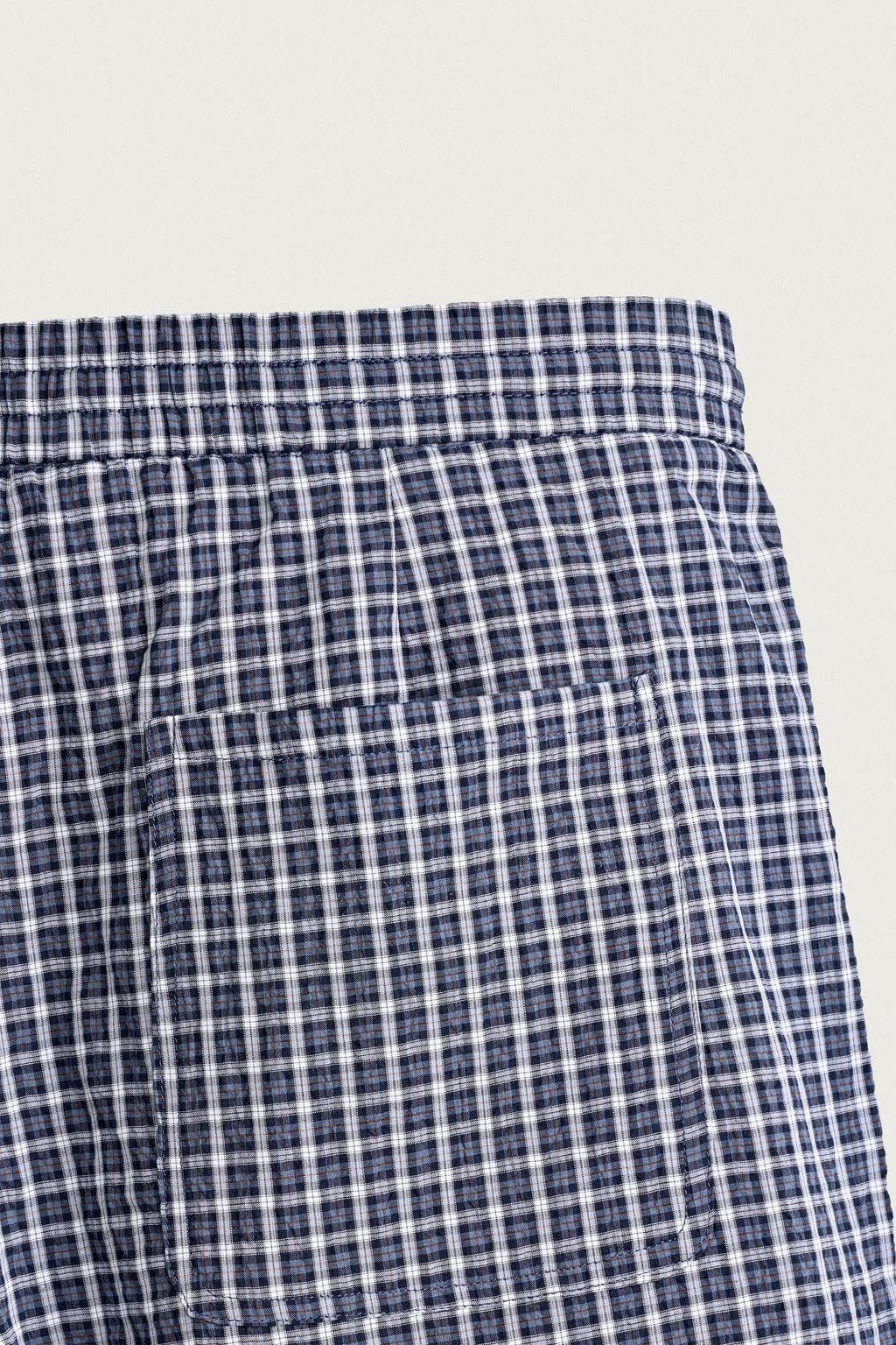 BERMUDA CORTA CUADROS RELIEVE / Azul - Zara фото 10