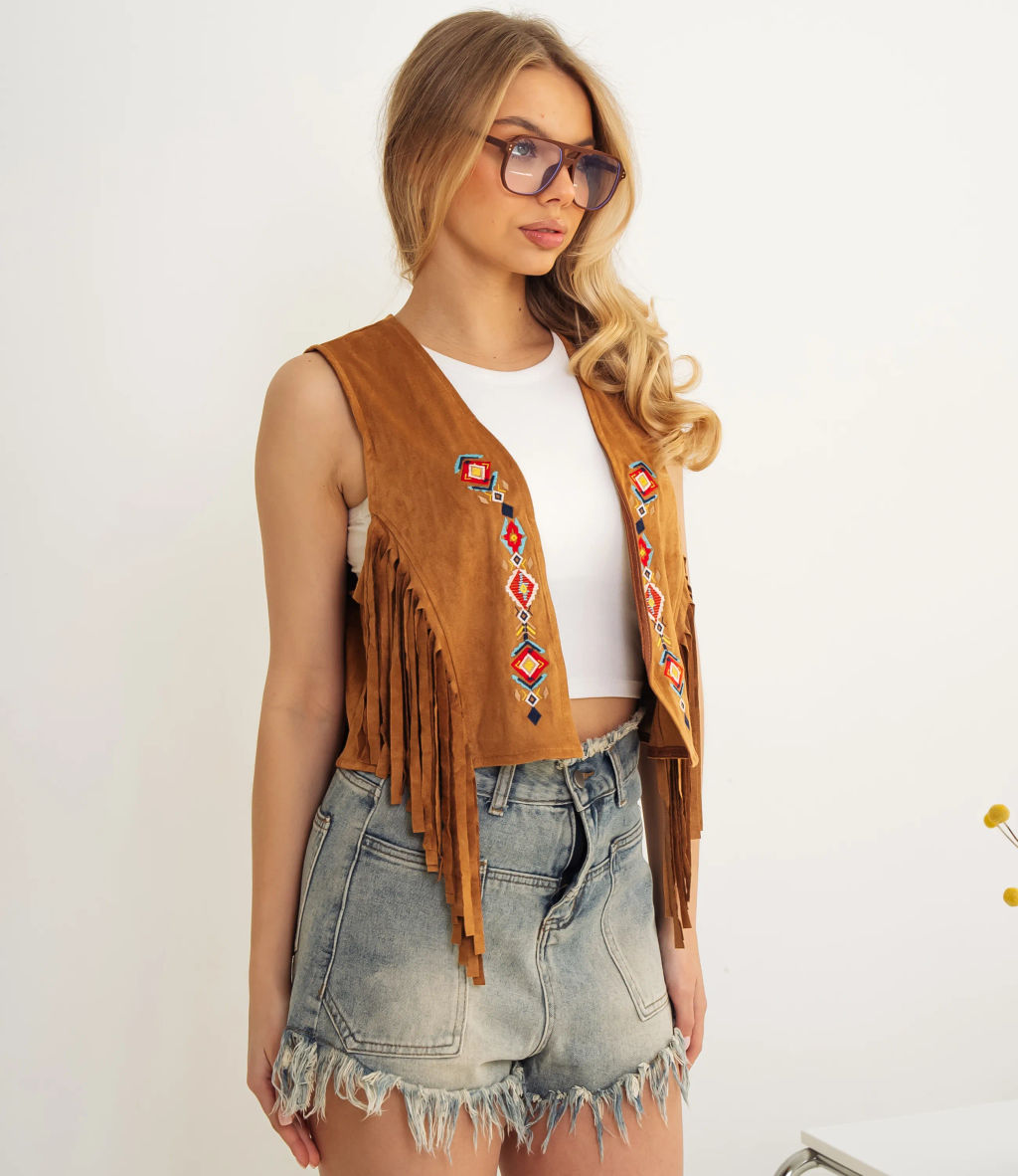 Жилет #КТ88079, коричневый - Dommod фото 2