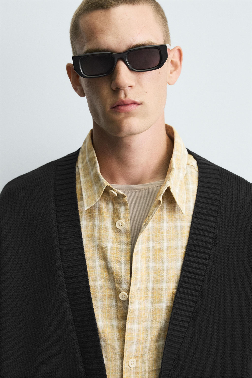 CARDIGAN WITH DISTRESSED RIBBED TRIMS - Zara фото 5
