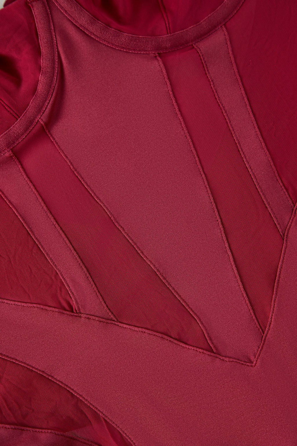 TRENDYOLMILLA Bordo Micro Tul Detayl? C?tc?tl? Orme Body THMAW25BD00006  фото 7