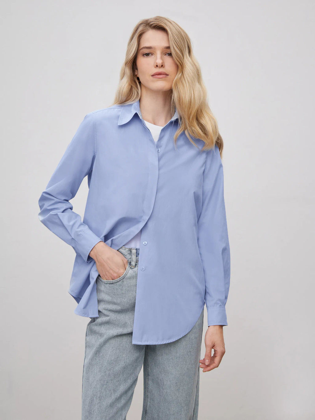 Рубашка однотонная B2969/agate - Emka фото 2