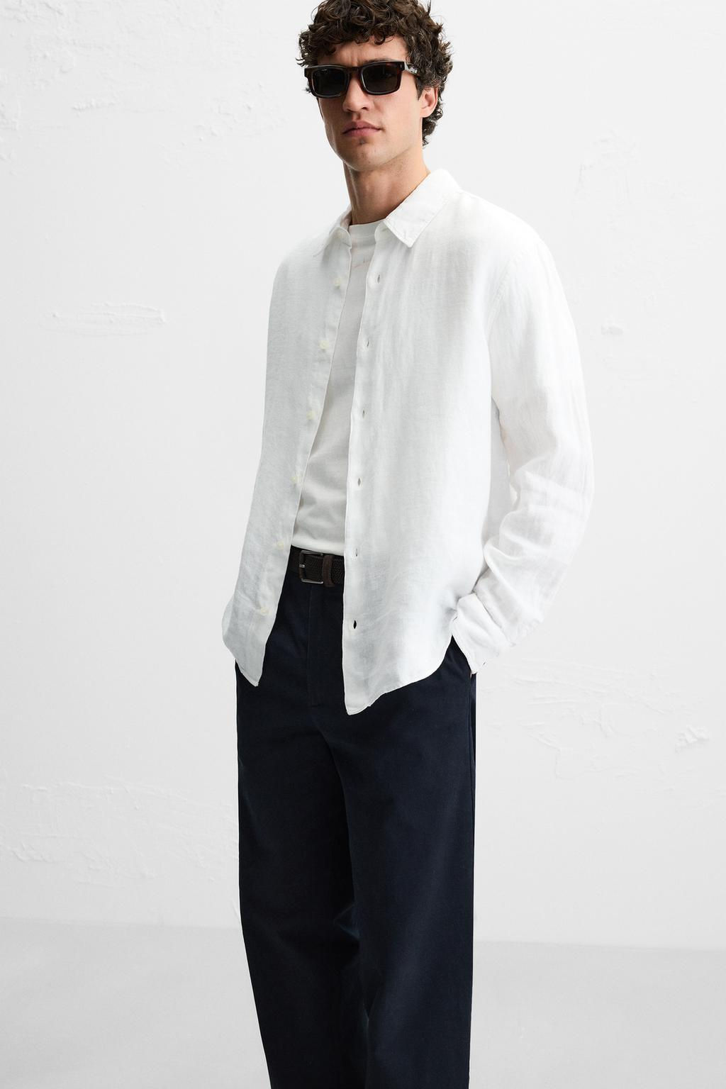 100% LINEN SHIRT - Zara фото 22