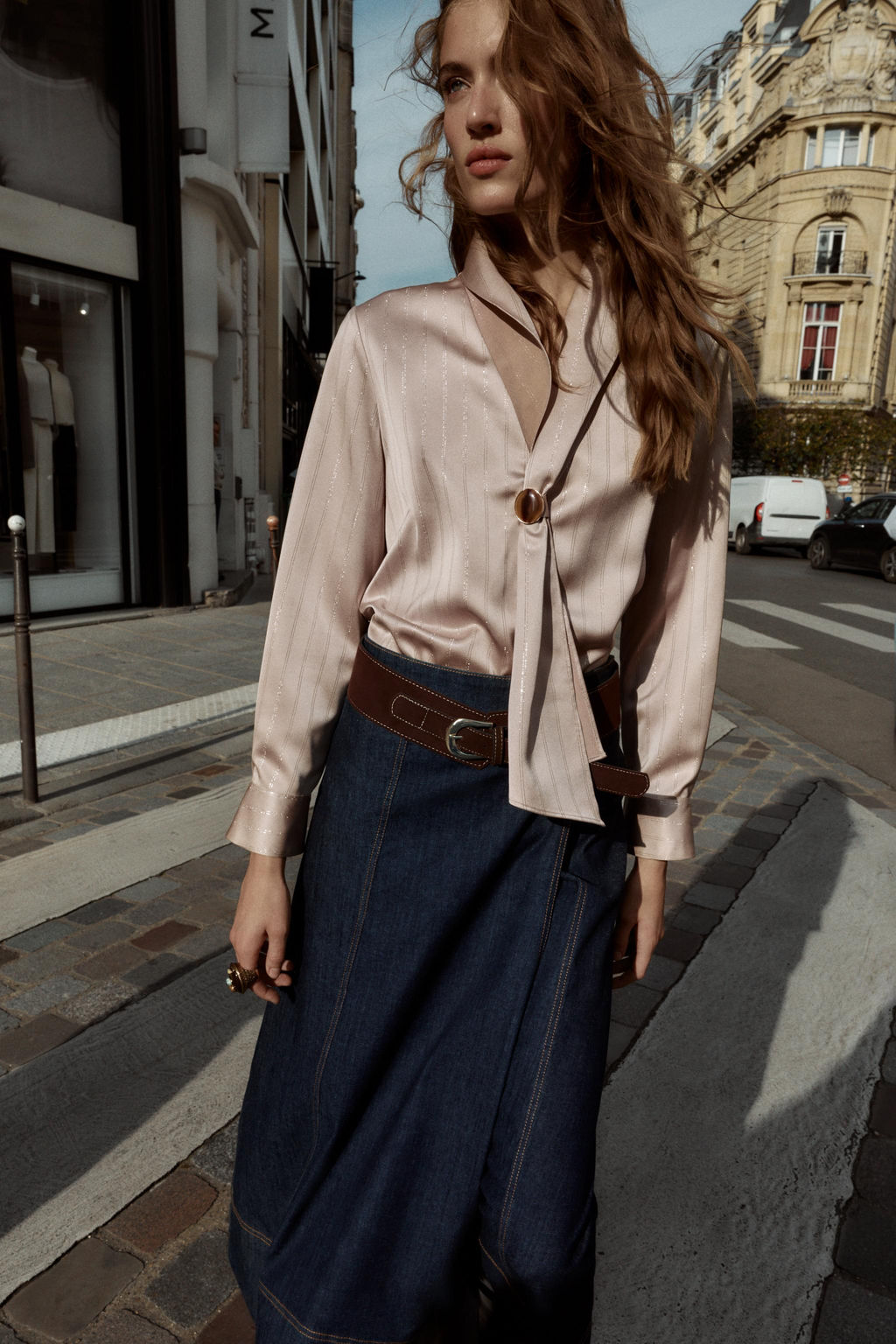 METALLIC THREAD APPLIQU_ BLOUSE - Zara фото 4