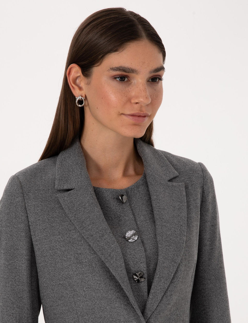 Gri Melanj Slim Fit Ceket - Pierre cardin фото 2