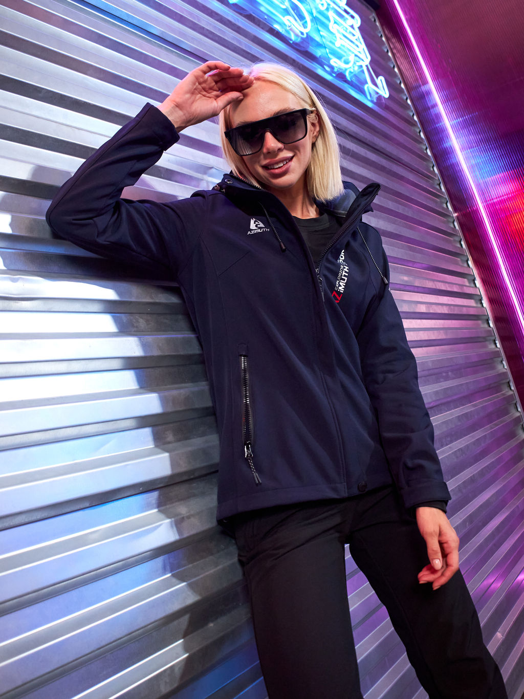 Женская мембранная куртка виндстоппер на флисе Azimuth Сияние 124/23983_709 Темно-Синий  фото 27