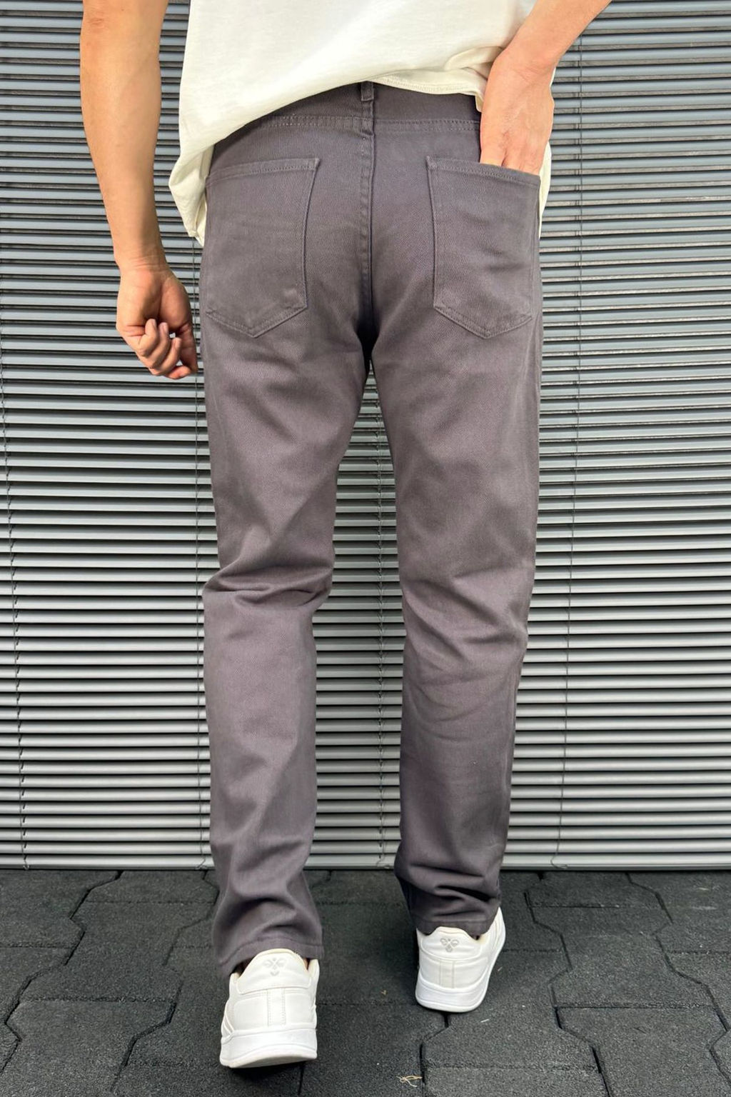 TRENDYOL MAN Krem Baggy/Bol Paca Gabardin %100 Pamuklu Rahat Pantolon TMNSS25PL00039 - Trendyolmilla фото 2