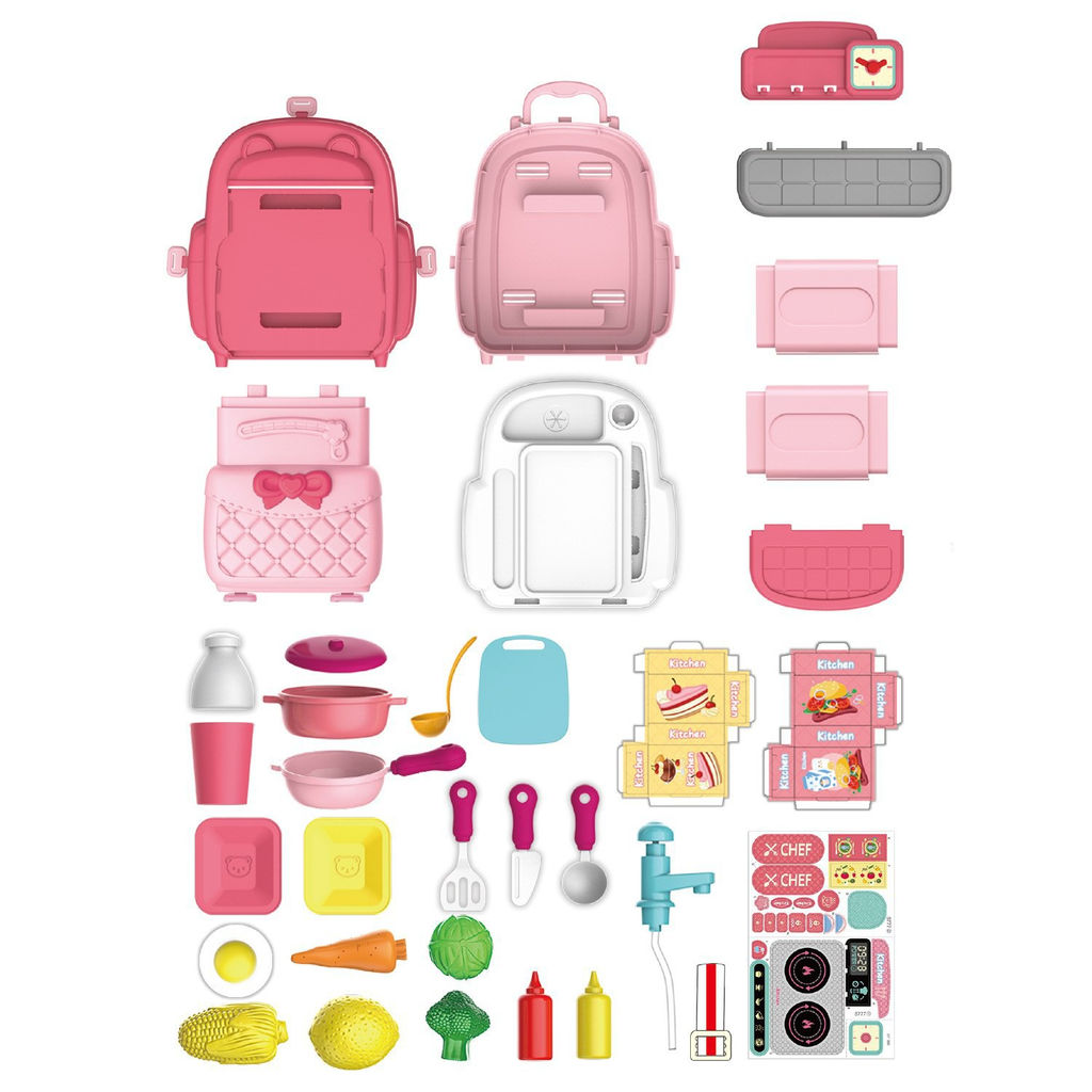 Чемоданчик-ранец Кухня юного шеф-повара, розовая