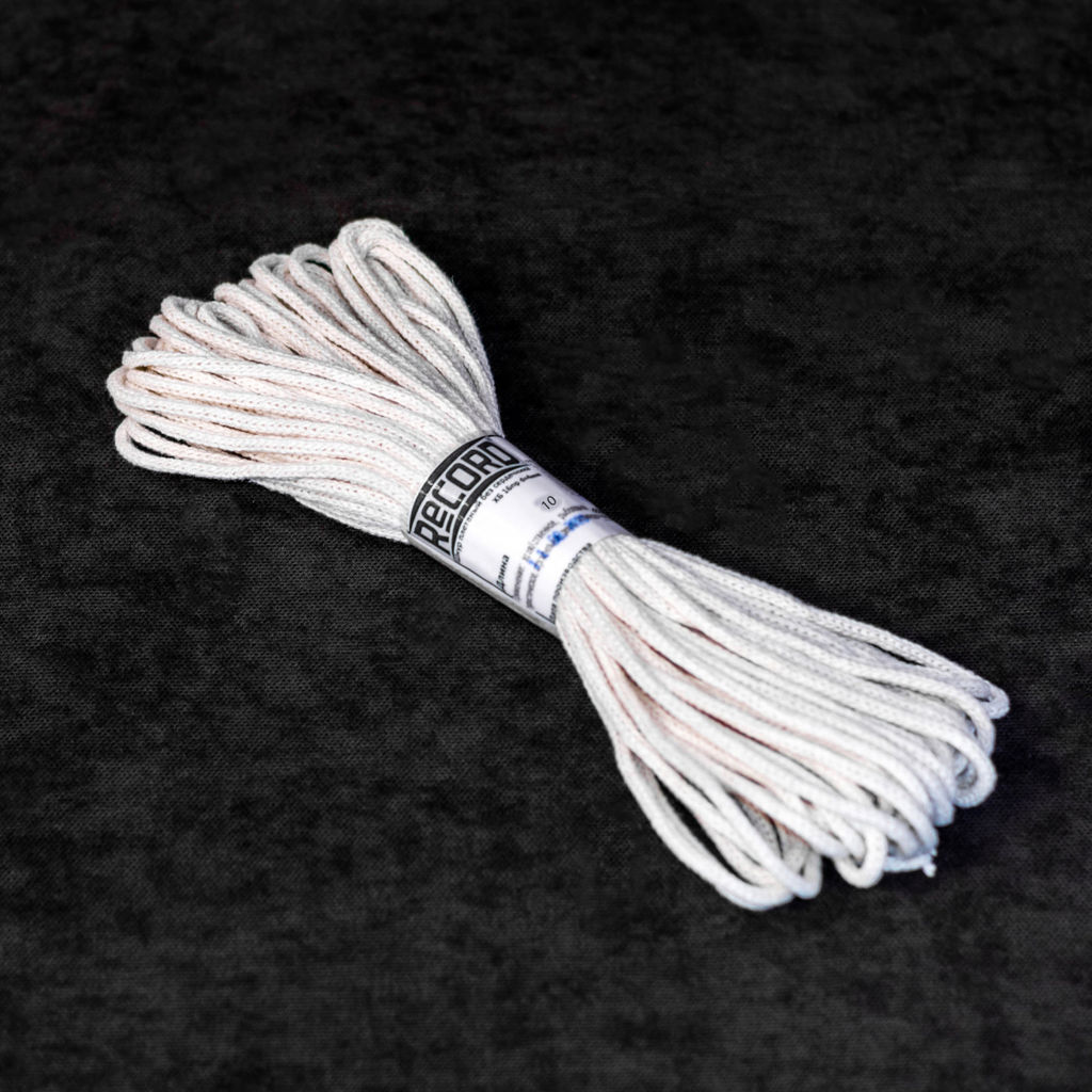 Шнур плетенный 16-ти прядный без серд. ХБ р/н D=4 мм 30кгс 10 м, арт. ХБ 4