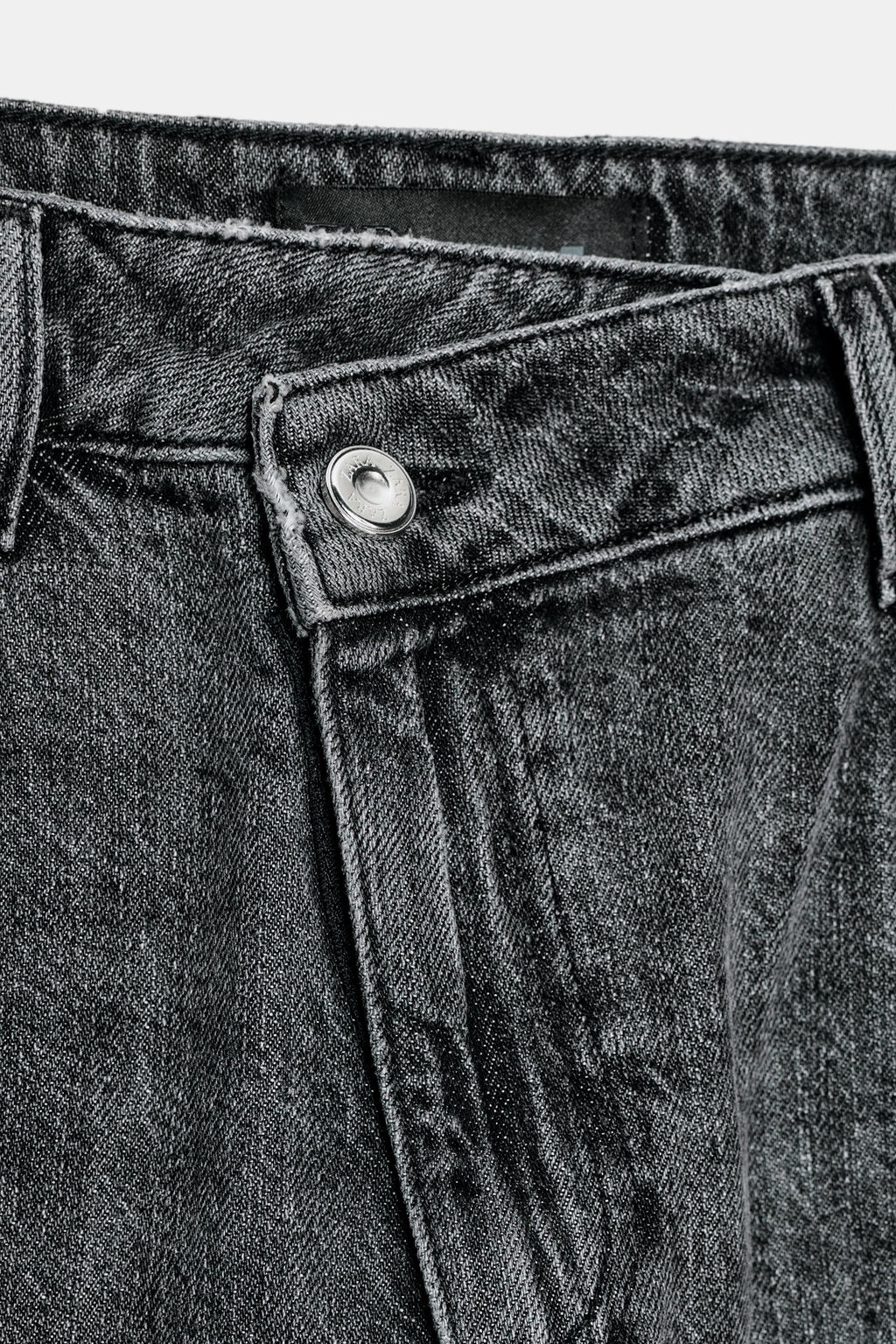 JEANS Z1975 STRAIGHT TIRO ALTO CINTURA CRUZADA / Gris oscuro - Zara фото 9