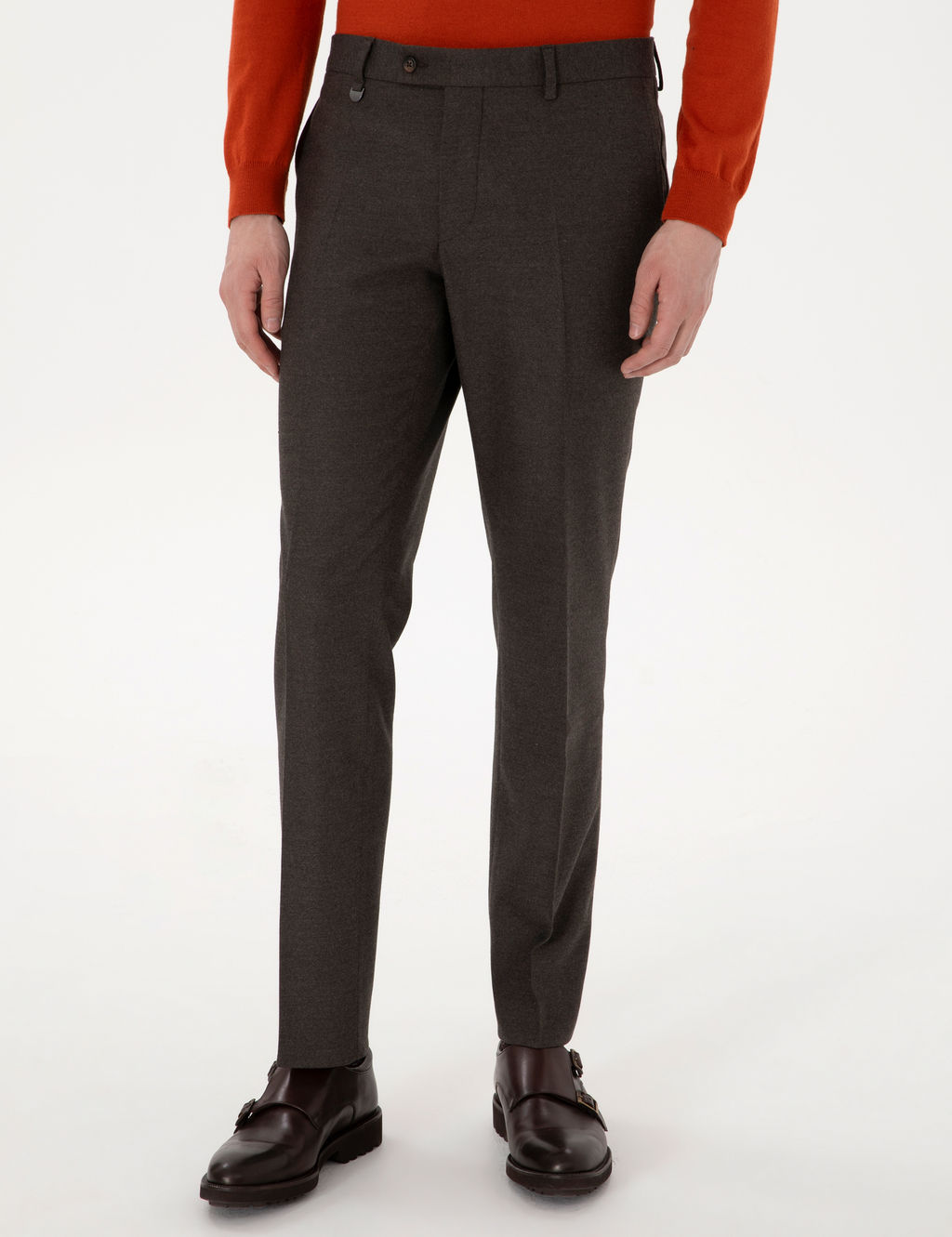 Kahverengi Slim Fit Kuma_ Pantolon