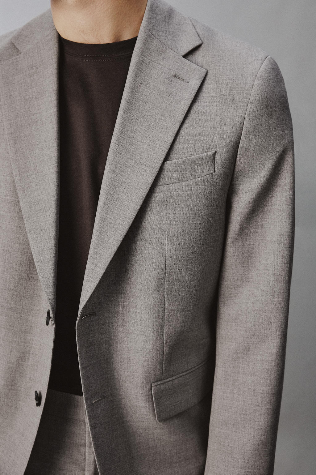 BLAZER REGULAR FIT TRAJE ESTRUCTURA / Beige - Zara фото 7
