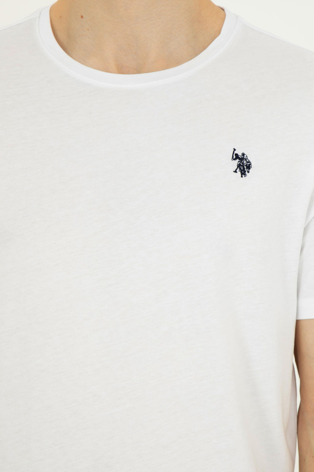 Мужская белая базовая футболка - U.s. polo assn фото 7