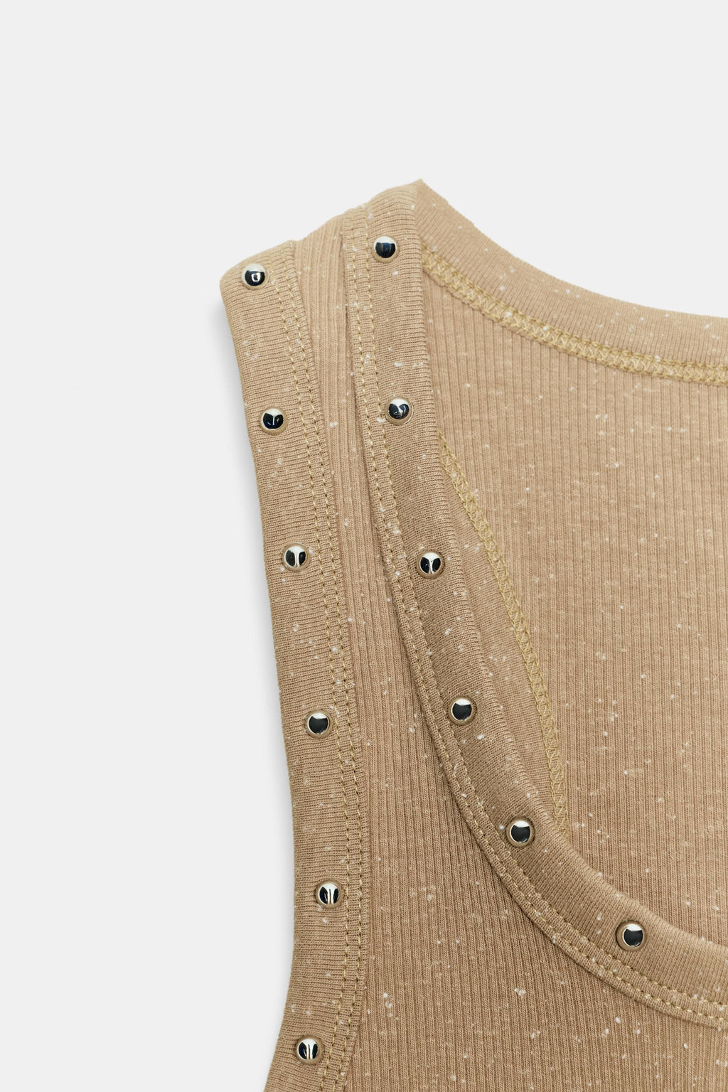 TOP TACHAS TEXTO / Beige - Zara фото 5