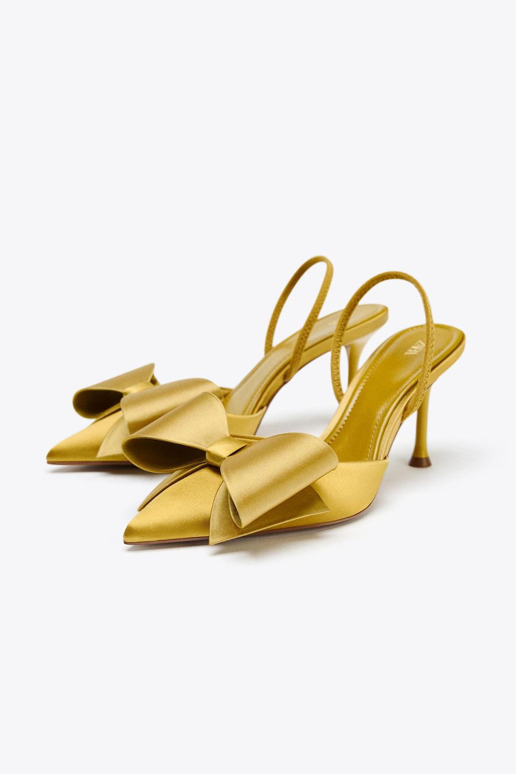 SATIN-EFFECT SLINGBACK SHOES - Zara фото 8
