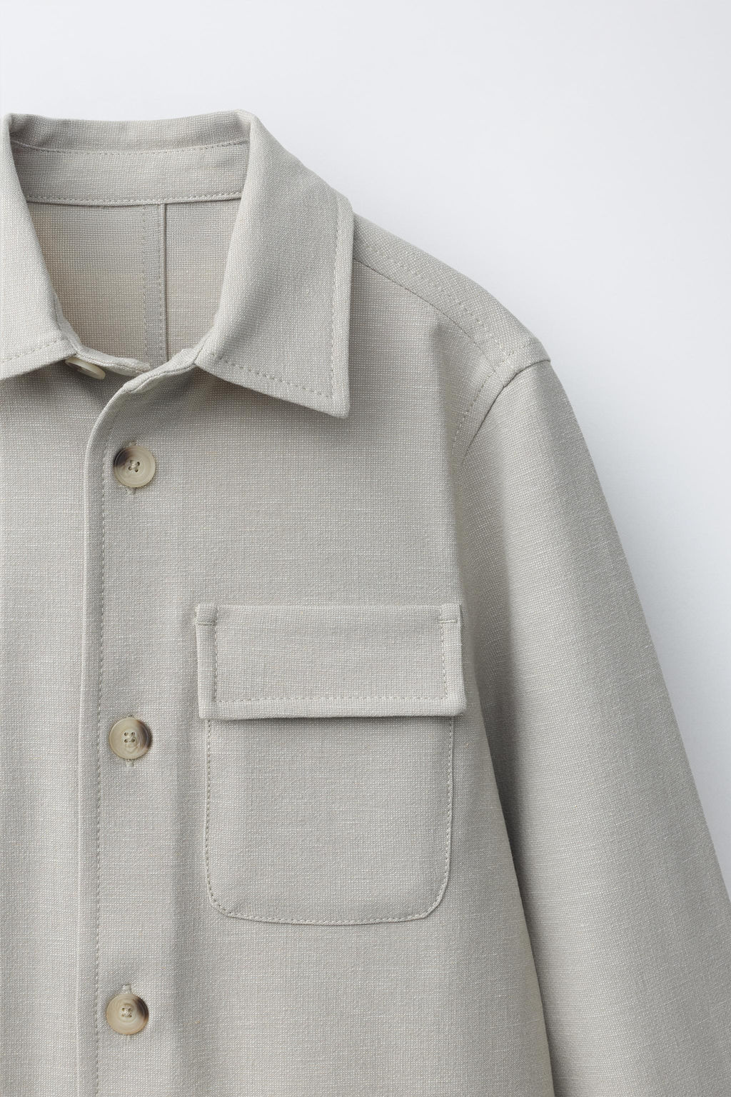 SOBRECAMISA COMFORT / Beige claro - Zara фото 3