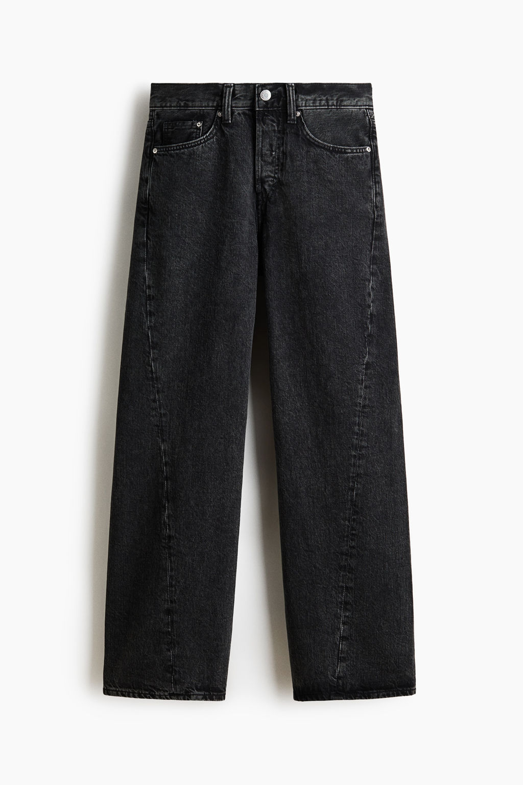 Vaquero recto con costuras giradas Loose Fit - H&m фото 3