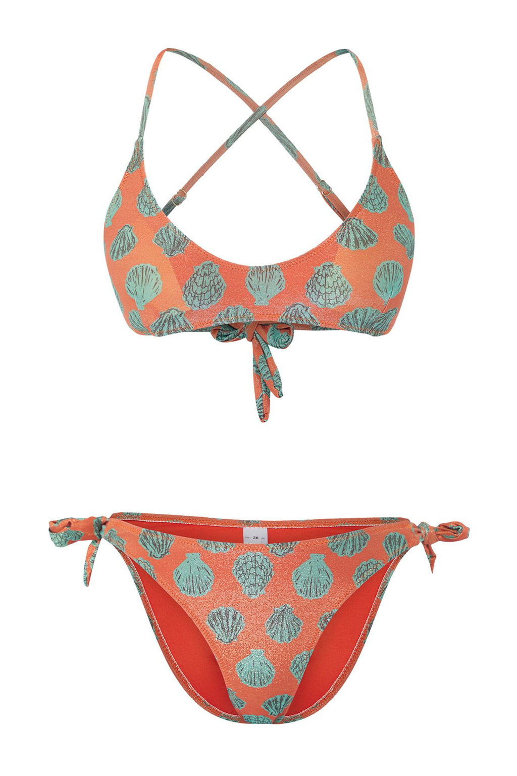 Trendyolmilla Su Alt? Desenli Bralette Simli Regular Bikini Tak?m? TBESS25BT00155  фото 6