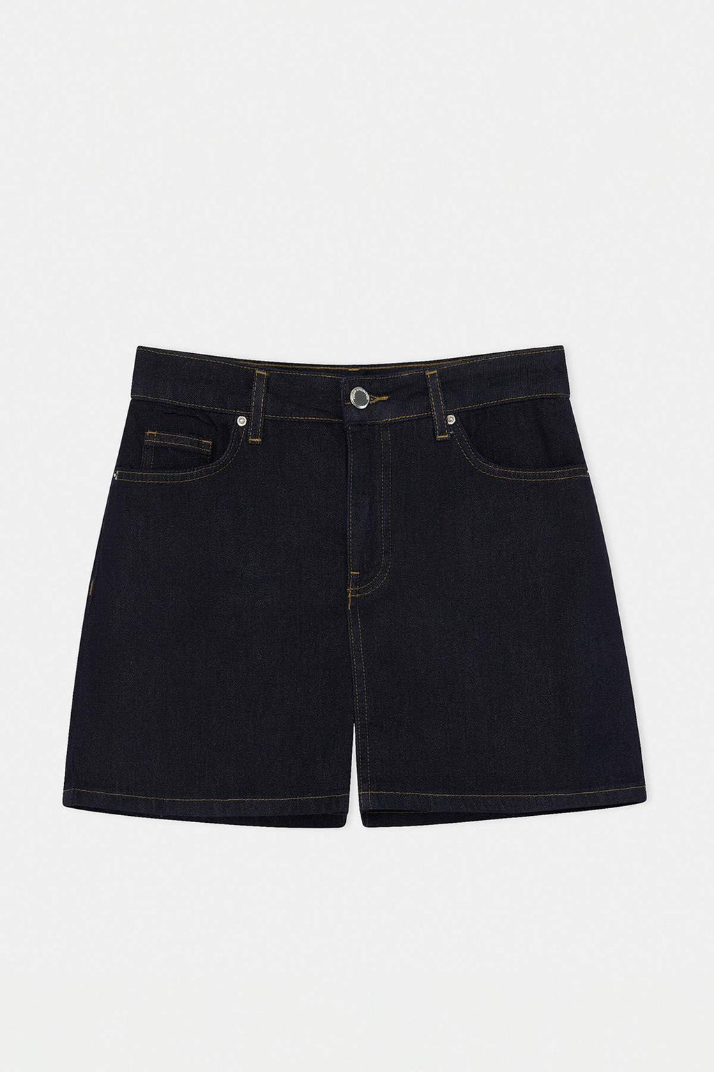 Bej Vintage Y?kama Yuksek Bel Denim Sort Etek TWOSS26SR00110 - Trendyolmilla фото 4