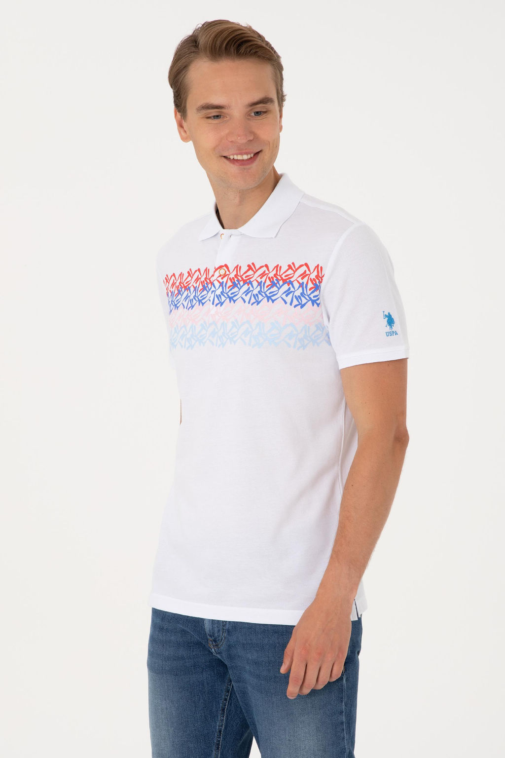 Erkek Regular Fit K_rm_z_ Polo Yaka Ti__rt Sepette S_rpriz _ndirim - U.s. polo assn фото 3
