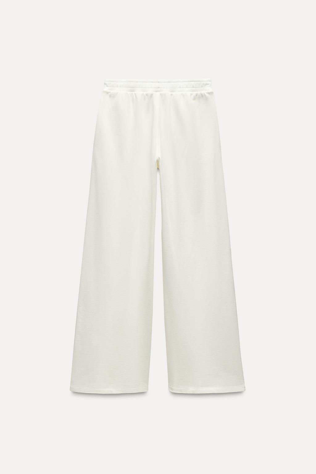 EMBROIDERED PLUSH JERSEY TROUSERS - Zara фото 4