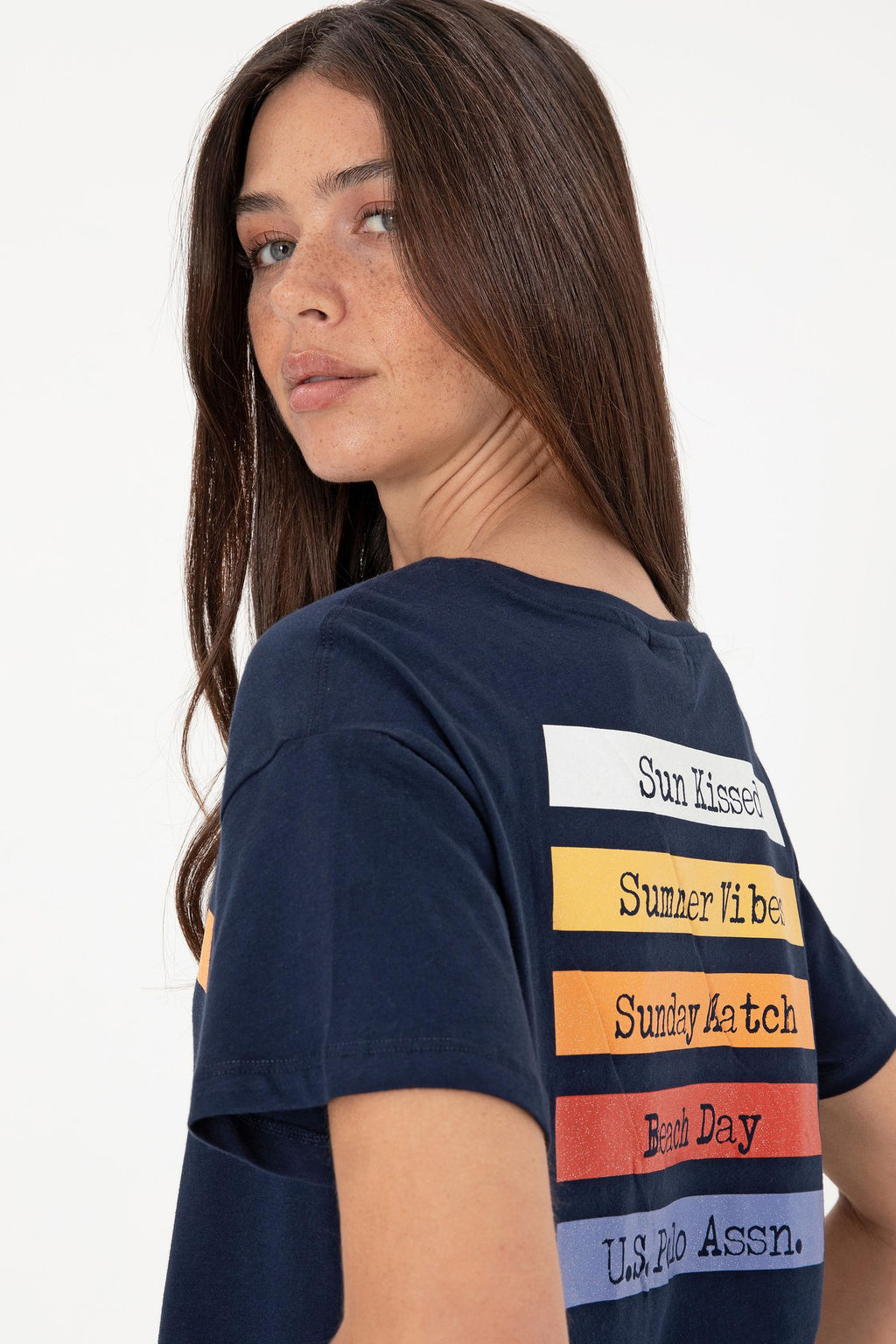 Kad_n Lacivert Ti__rt Sepette S_rpriz _ndirim - U.s. polo assn фото 2