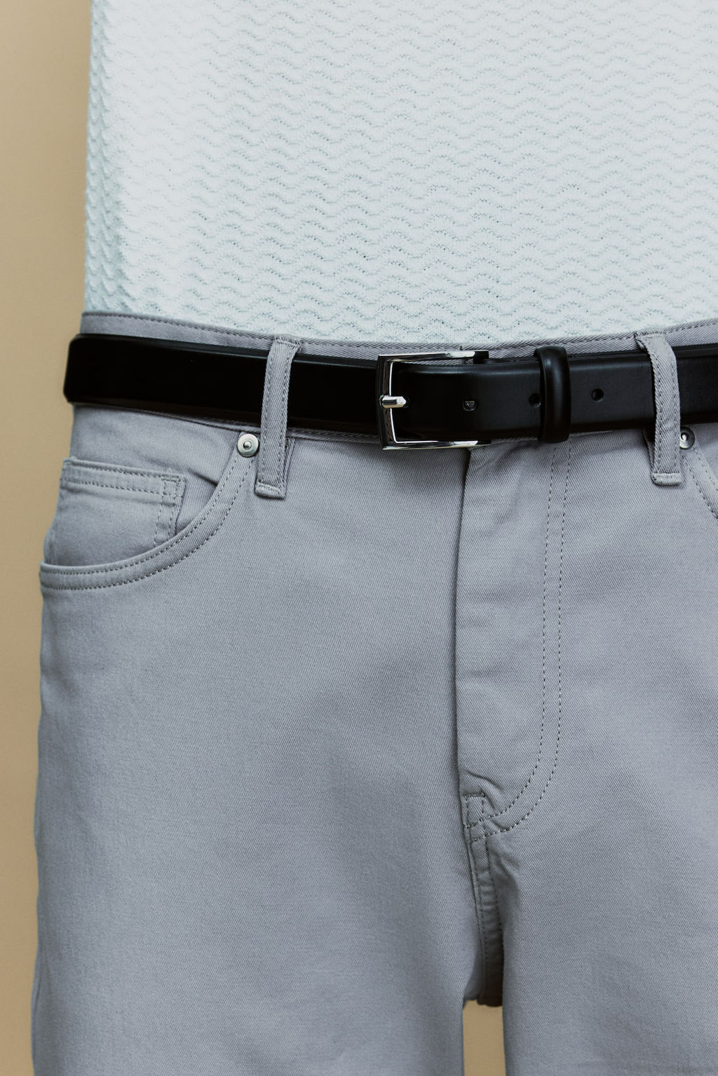 Pantalon en sarga de algodon Slim Fit - H&m фото 3