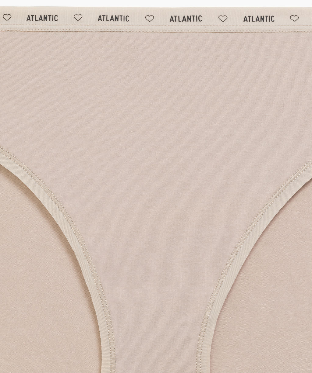 ATLANTIC 3CLP-010 Трусы спорт с высокой посадкой Sport High Leg - набор (3 шт.) темный экрю + бежевый + темно-бежевый фото 5