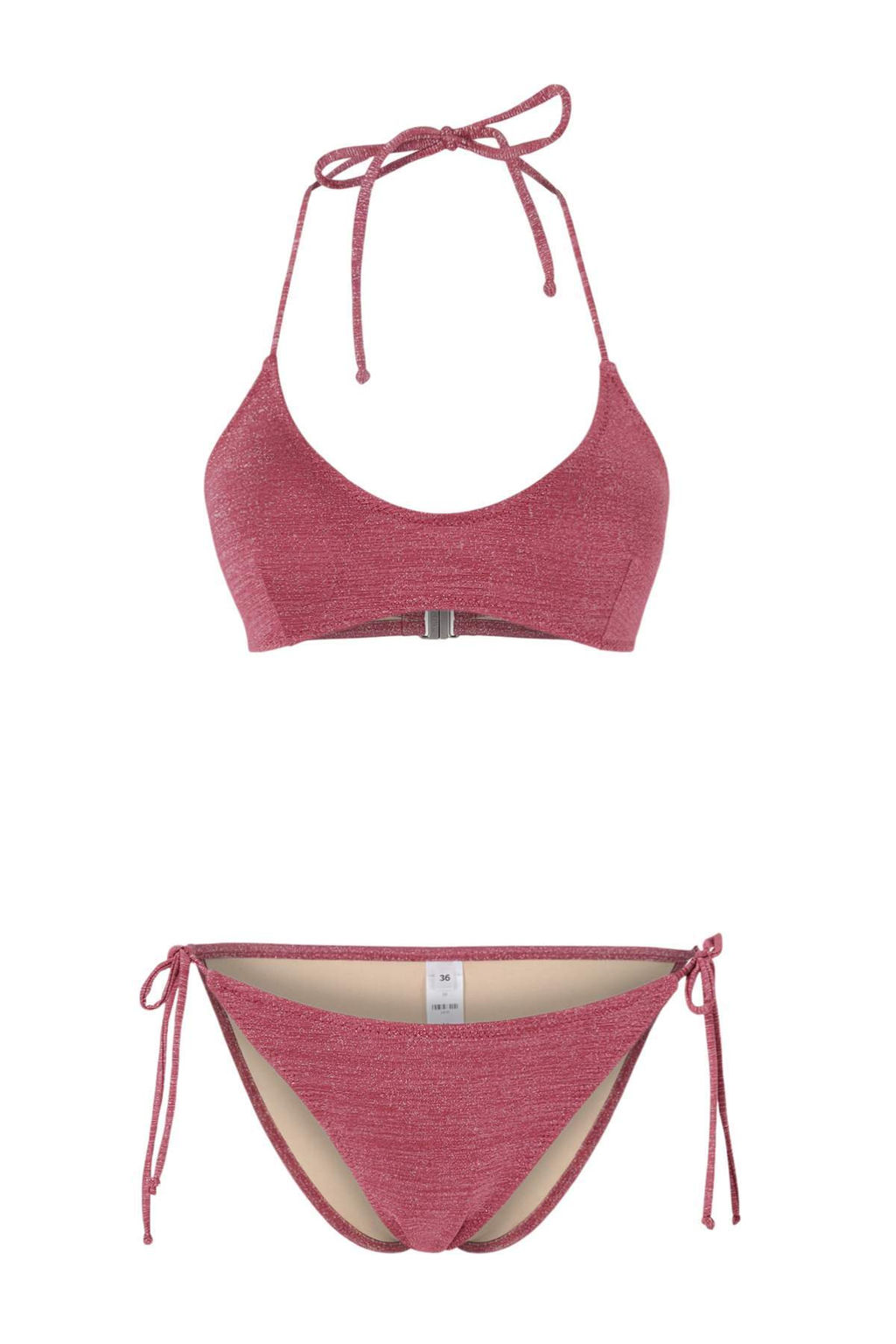 Bordo Simli Bralette Kapl_ Normal Bel Regular Bikini Tak_m_ TBESS26BT00031 - Trendyolmilla фото 6