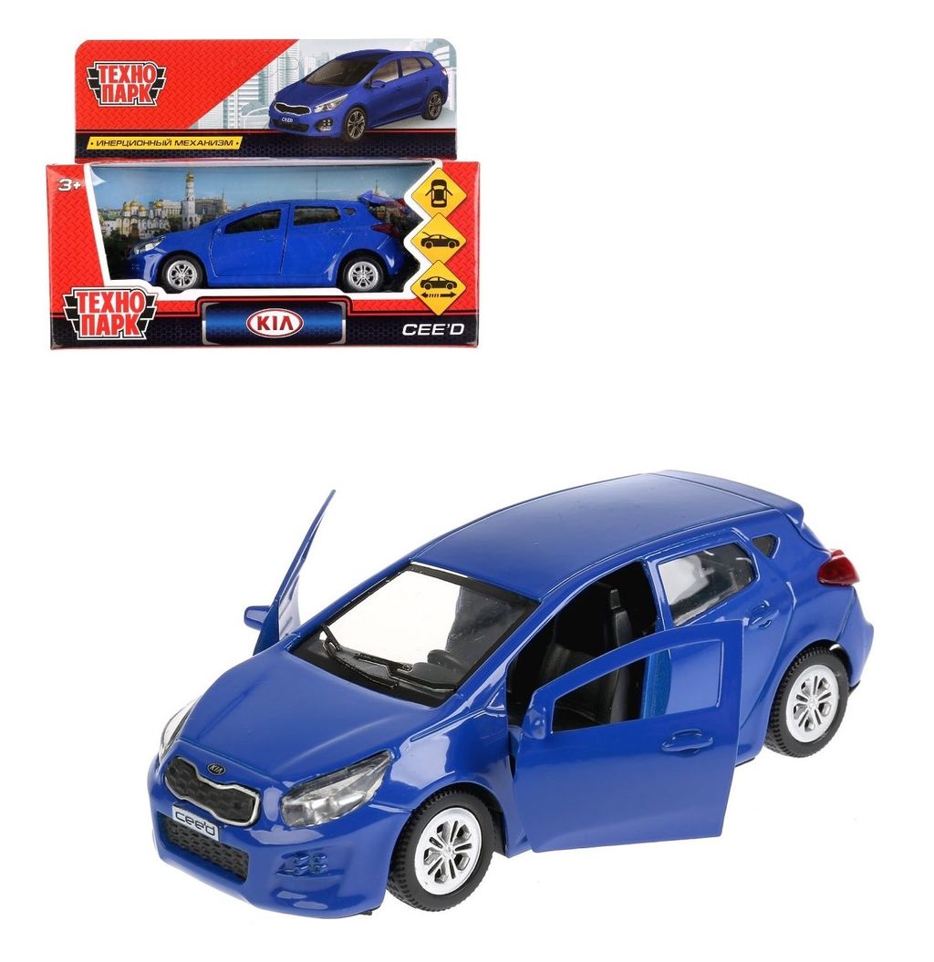 . Модель "Kia Ceed" арт.CEED-BU 12см, открыв. двери, инерц., синий в кор.