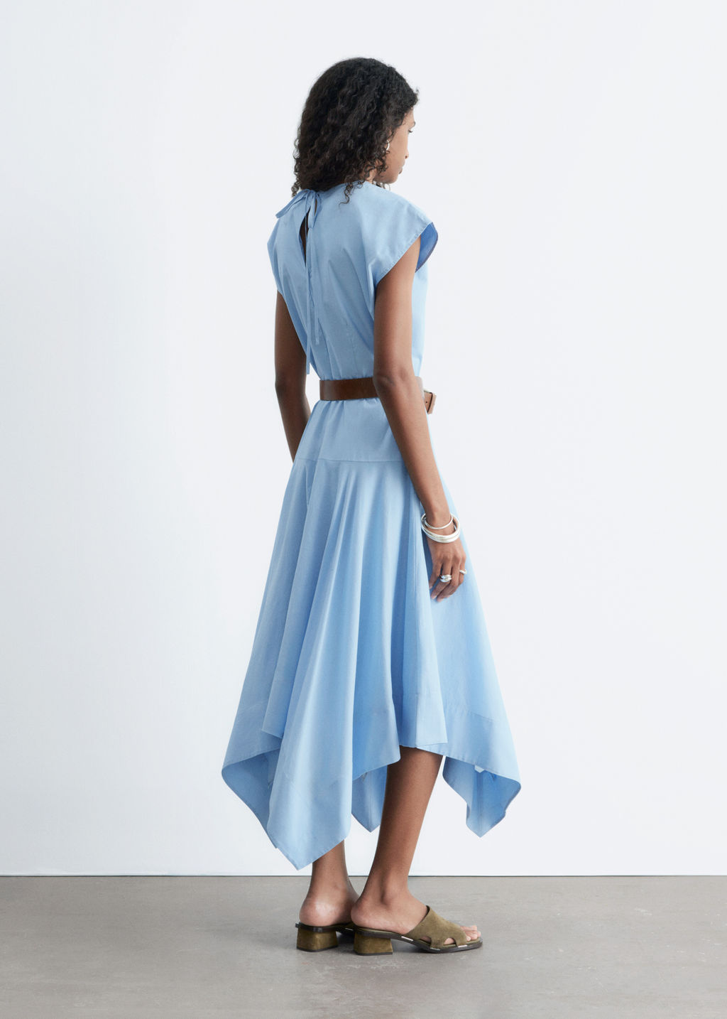 Vestido midi en popelina de algod?n - H&m фото 6