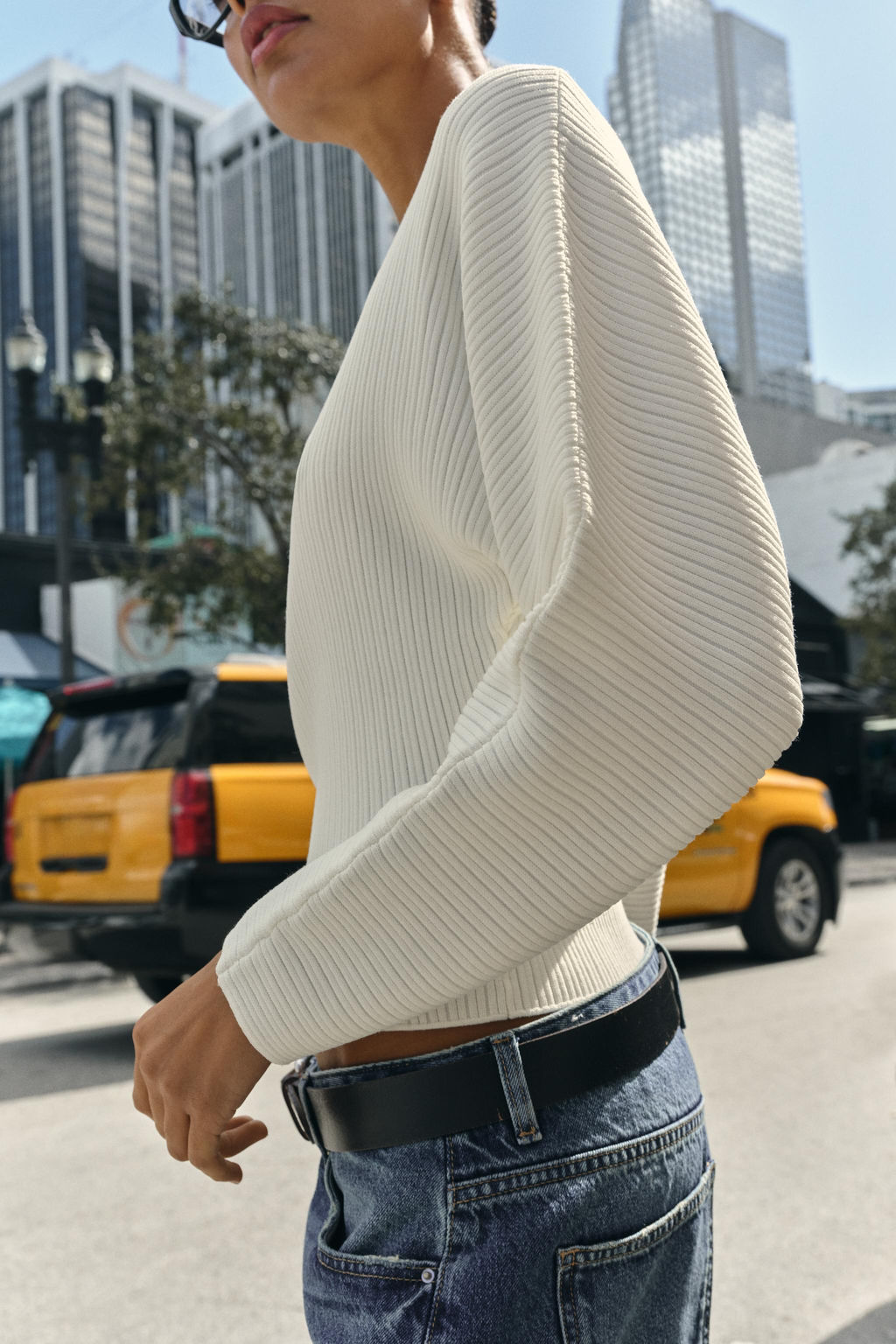 RIB KNIT JUMPER WITH VOLUMINOUS SLEEVES - Zara фото 11