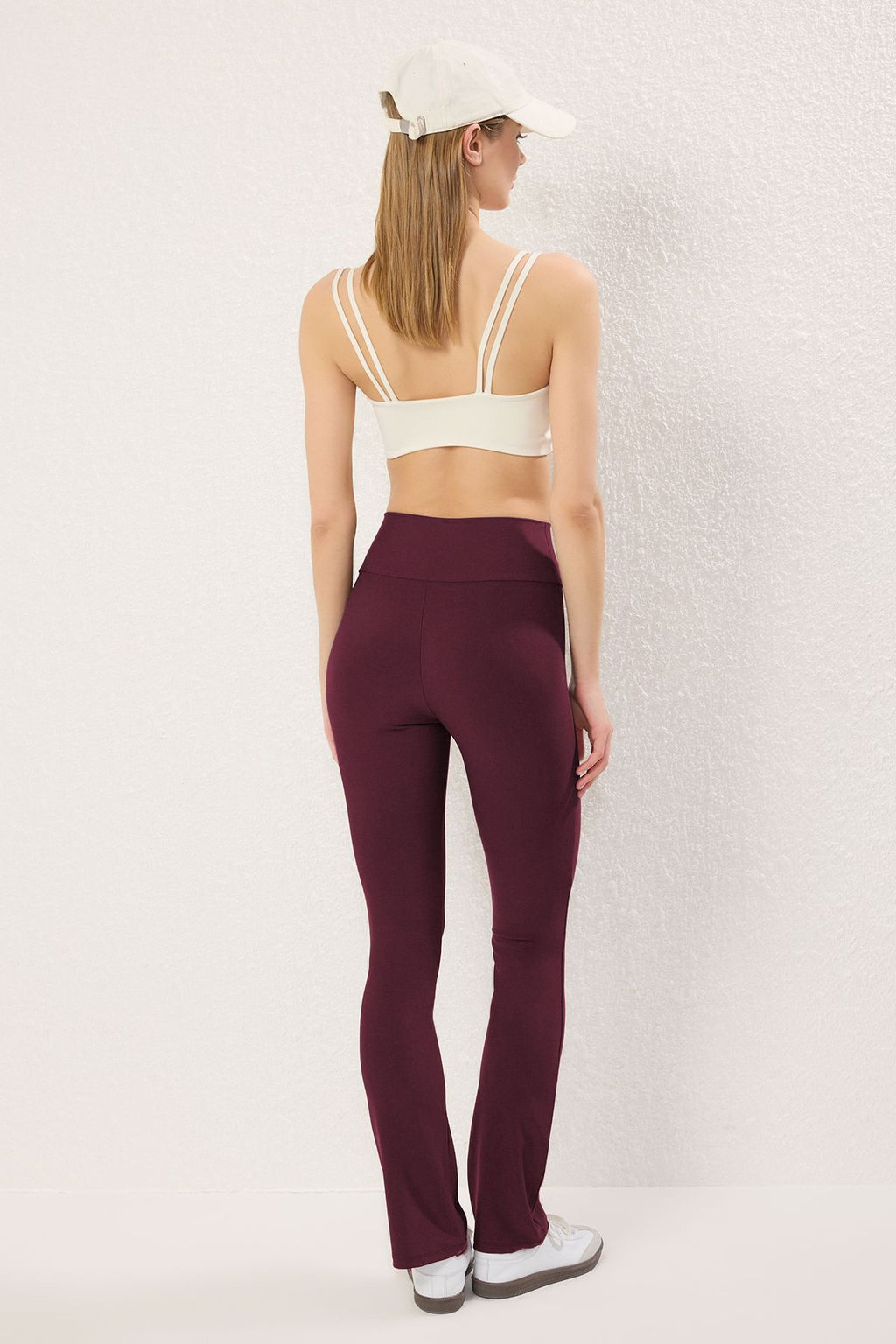 Bordo Tam Boy Straight Cut Toparlay?c? Dalg?c Orme Spor Tayt THMSS25TY00009